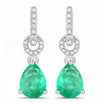 Cordelia Pear Drop Earrings with Diamond Accents