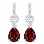 Cordelia Pear Drop Earrings with Diamond Accents