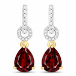Cordelia Pear Drop Earrings with Diamond Accents