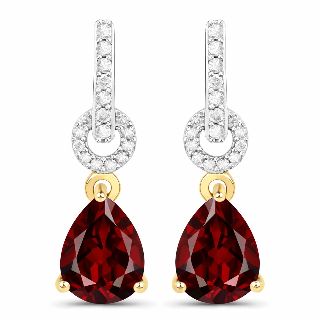 Cordelia Pear Drop Earrings with Diamond Accents