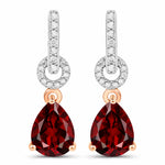Cordelia Pear Drop Earrings with Diamond Accents