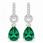 Cordelia Pear Drop Earrings with Diamond Accents