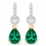 Cordelia Pear Drop Earrings with Diamond Accents