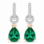 Cordelia Pear Drop Earrings with Diamond Accents