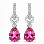 Cordelia Pear Drop Earrings with Diamond Accents