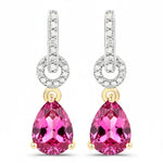 Cordelia Pear Drop Earrings with Diamond Accents