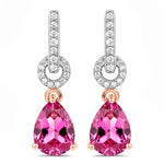 Cordelia Pear Drop Earrings with Diamond Accents