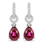 Cordelia Pear Drop Earrings with Diamond Accents