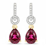 Cordelia Pear Drop Earrings with Diamond Accents