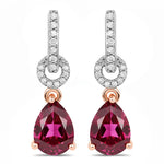 Cordelia Pear Drop Earrings with Diamond Accents