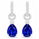 Cordelia Pear Drop Earrings with Diamond Accents