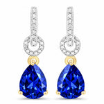 Cordelia Pear Drop Earrings with Diamond Accents