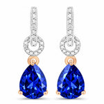 Cordelia Pear Drop Earrings with Diamond Accents