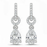Cordelia Pear Drop Earrings with Diamond Accents