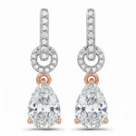 Cordelia Pear Drop Earrings with Diamond Accents
