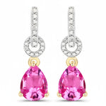 Cordelia Pear Drop Earrings with Diamond Accents