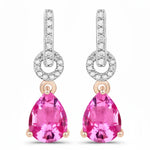 Cordelia Pear Drop Earrings with Diamond Accents