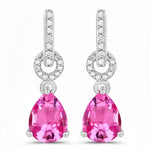 Cordelia Pear Drop Earrings with Diamond Accents