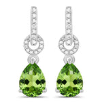 Cordelia Pear Drop Earrings with Diamond Accents
