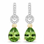 Cordelia Pear Drop Earrings with Diamond Accents