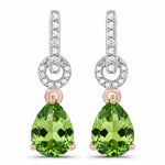 Cordelia Pear Drop Earrings with Diamond Accents