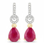 Cordelia Pear Drop Earrings with Diamond Accents