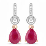 Cordelia Pear Drop Earrings with Diamond Accents