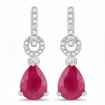Cordelia Pear Drop Earrings with Diamond Accents