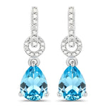 Cordelia Pear Drop Earrings with Diamond Accents