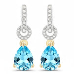 Cordelia Pear Drop Earrings with Diamond Accents