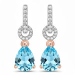 Cordelia Pear Drop Earrings with Diamond Accents
