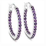 Round Cut Pavé Hoop Earrings