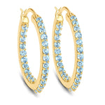 Round Cut Pavé Hoop Earrings