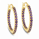 Round Cut Pavé Hoop Earrings