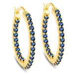 Round Cut Pavé Hoop Earrings