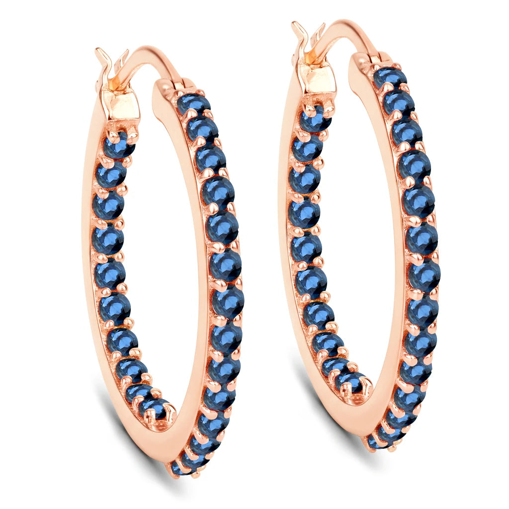 Round Cut Pavé Hoop Earrings