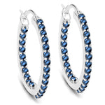Round Cut Pavé Hoop Earrings