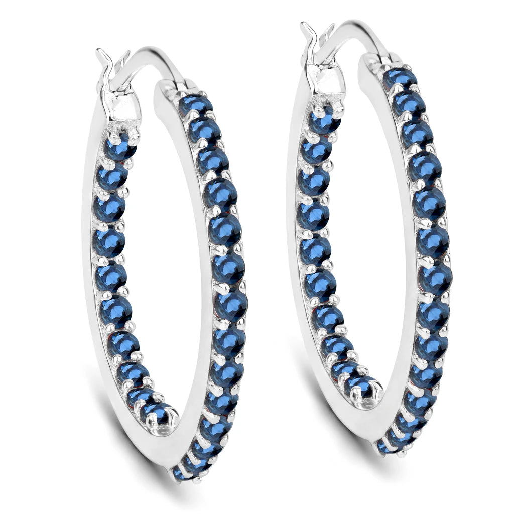 Round Cut Pavé Hoop Earrings
