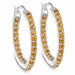 Round Cut Pavé Hoop Earrings