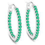 Round Cut Pavé Hoop Earrings