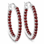 Round Cut Pavé Hoop Earrings