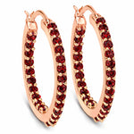 Round Cut Pavé Hoop Earrings