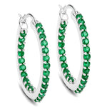 Round Cut Pavé Hoop Earrings