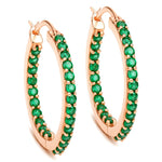 Round Cut Pavé Hoop Earrings