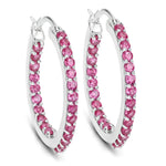 Round Cut Pavé Hoop Earrings