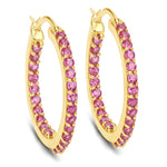 Round Cut Pavé Hoop Earrings