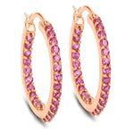 Round Cut Pavé Hoop Earrings