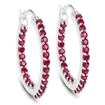 Round Cut Pavé Hoop Earrings