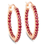 Round Cut Pavé Hoop Earrings