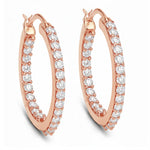 Round Cut Pavé Hoop Earrings